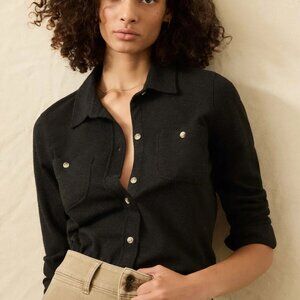 FAHERTY Legend Sweater Shirt in Black Heather - Excellent Pre-Owned, XL